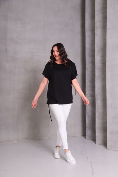 Picture of CURVY GIRL TOP WITH SLEEVE TIE